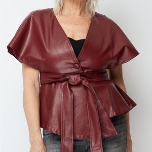 Kate Hewko Vegan Leather Vest - Small